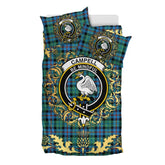 Campbell of Cawdor Ancient Tartan Crest Bedding Set - Golden Thistle Style